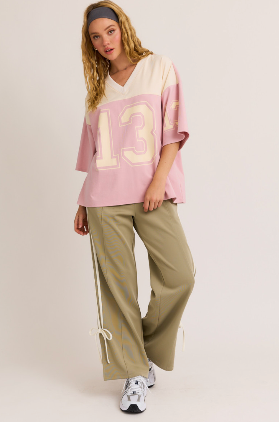 Oversized Pink Jersey T-shirt