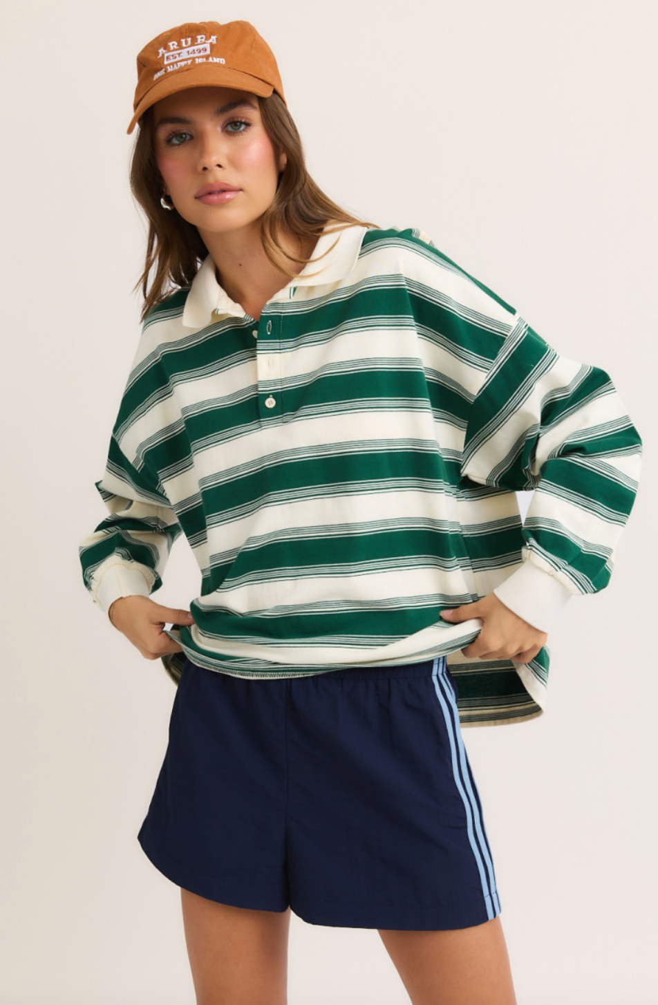 Rugby Stripe Collared Shirt