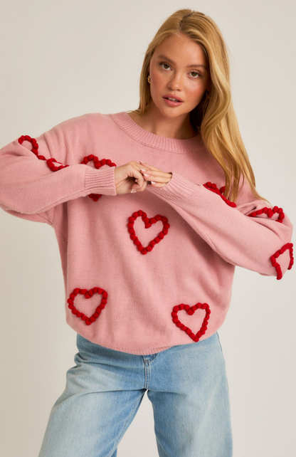 All the Love Hearts Sweater