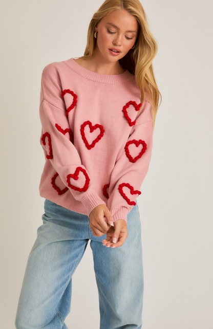 All the Love Hearts Sweater