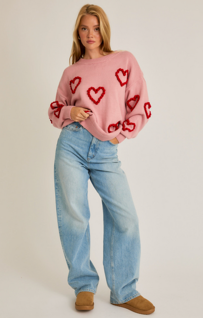 All the Love Hearts Sweater