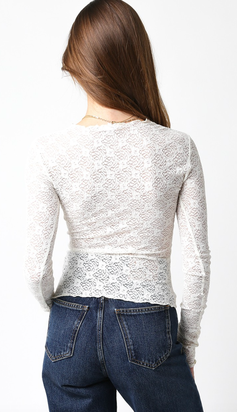 Lace Long Sleeve Top