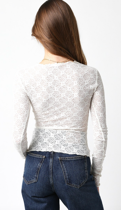 Lace Long Sleeve Top