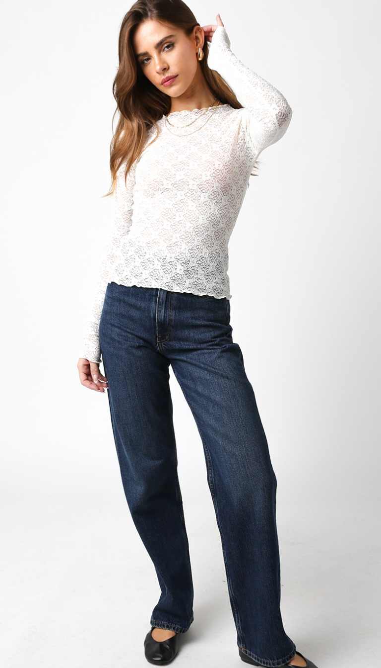 Lace Long Sleeve Top