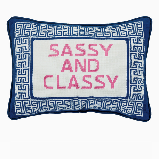 Sassy & Classy Needlepoint Pillow