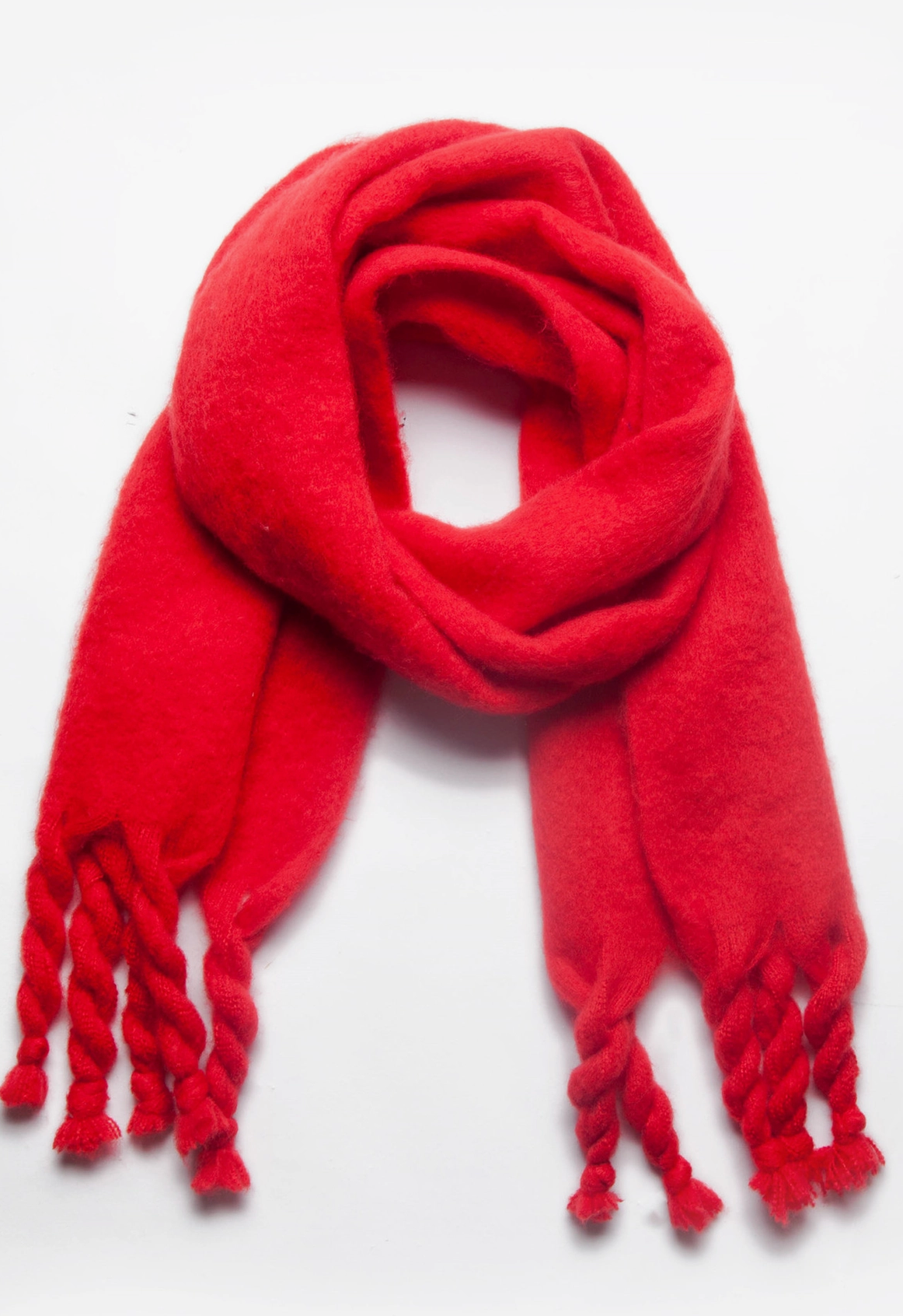 Red Chunky Blanket Scarf