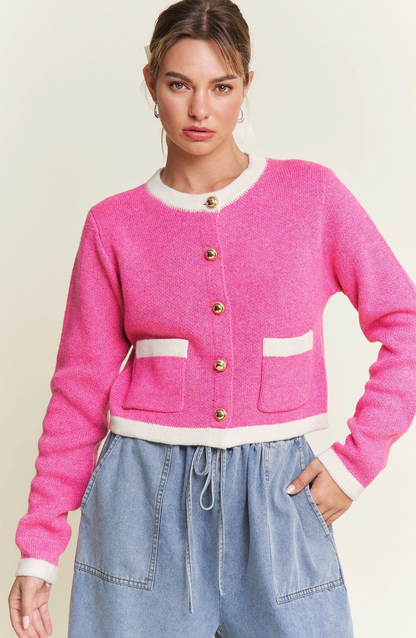 Andrea Cardigan Pink