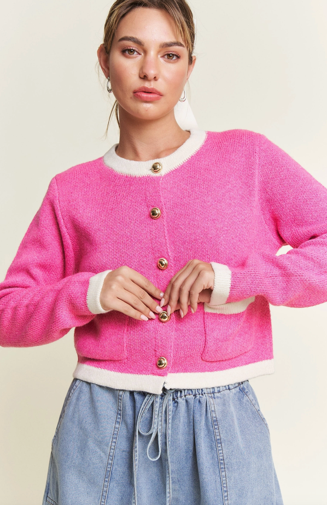 Andrea Cardigan Pink