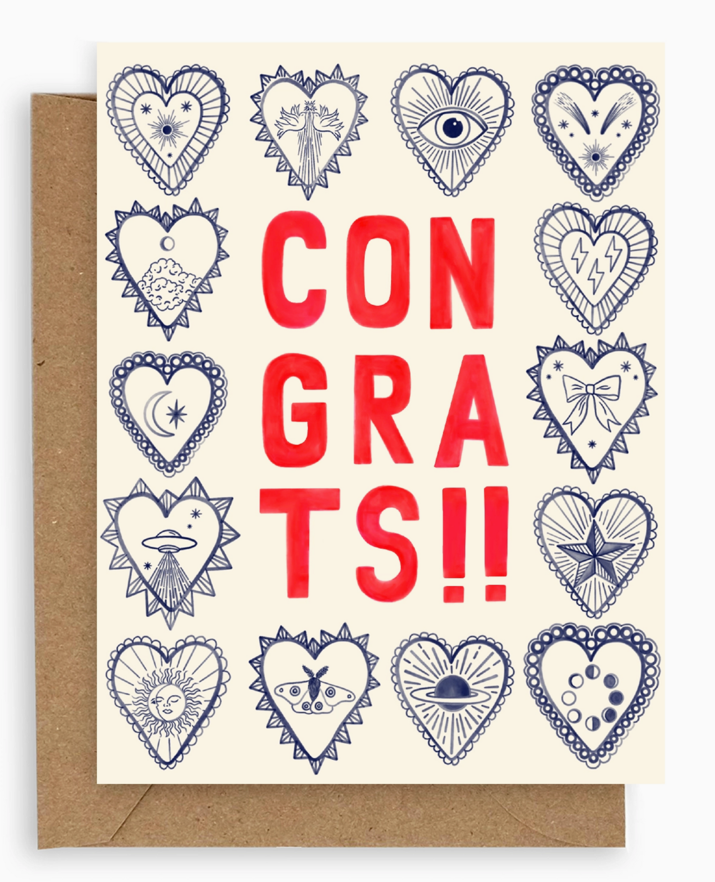 Hearts Congrats Card