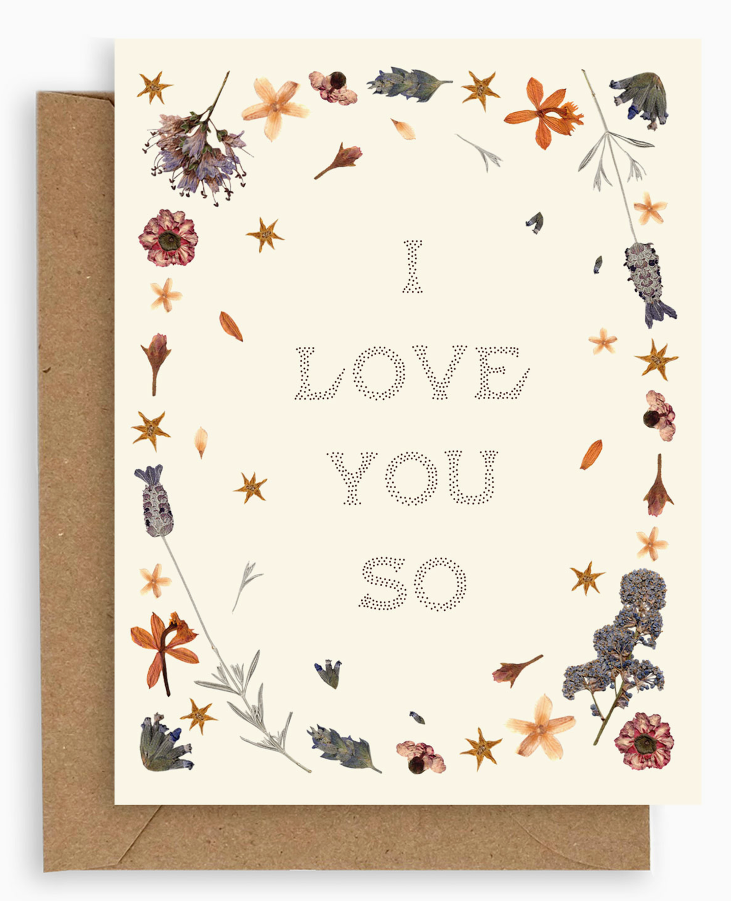 Pressed Flower Love Card