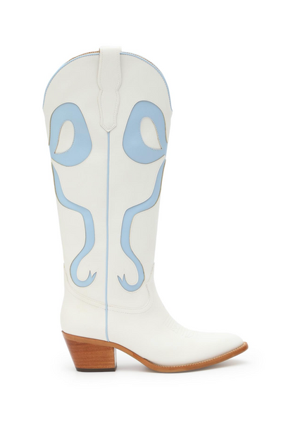 Ruby Bow Boots Baby Blue