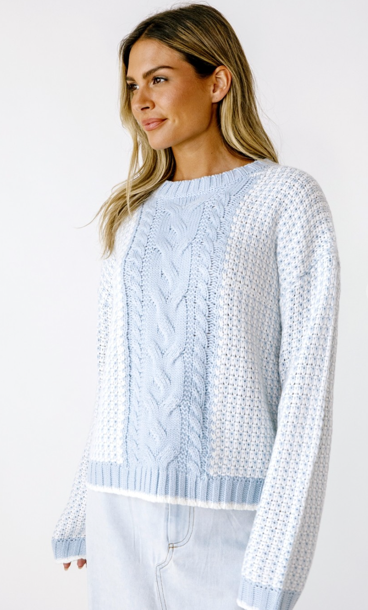 Rachel Blue/White Sweater