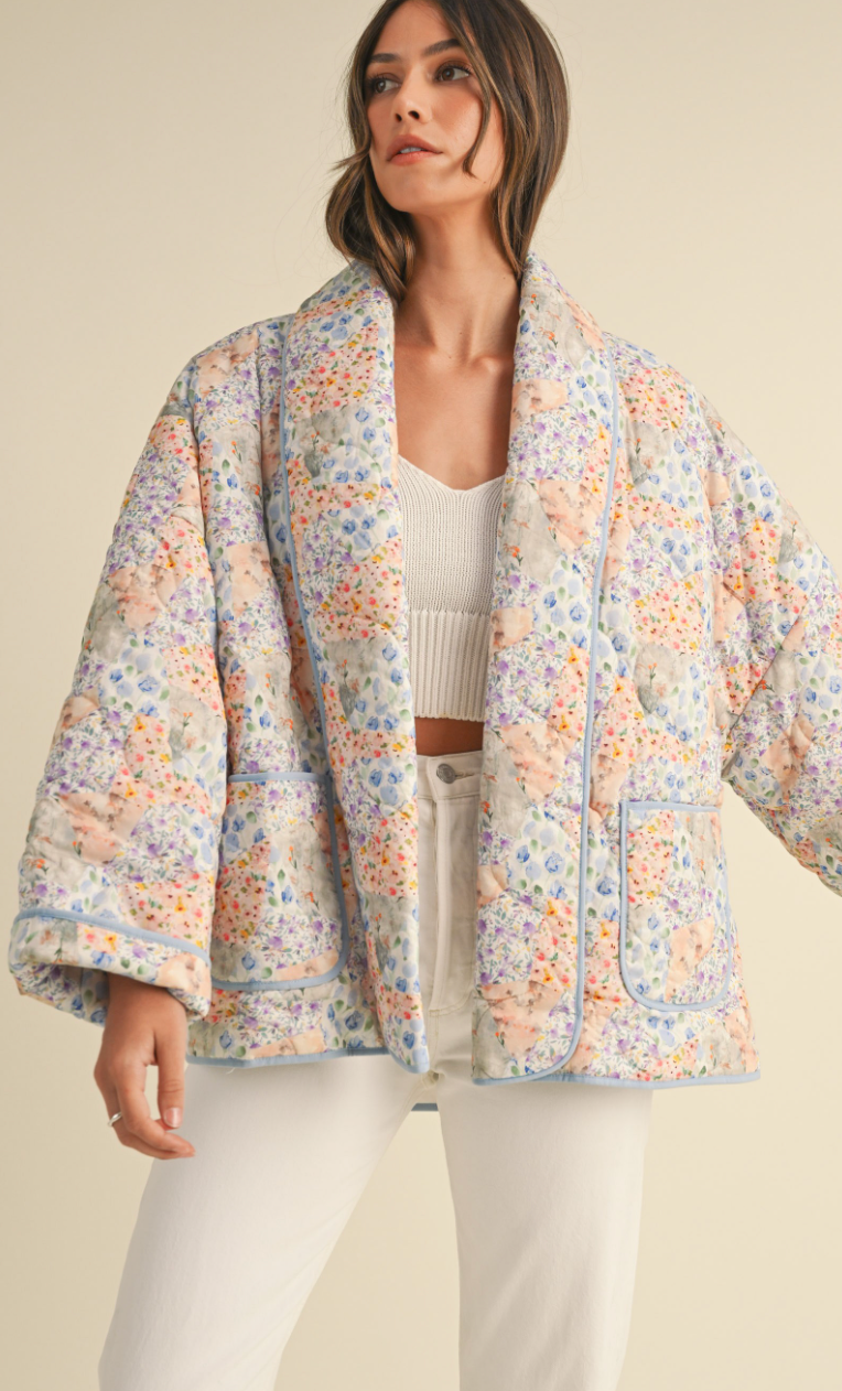 Patchwork Floral Quilted Jacket