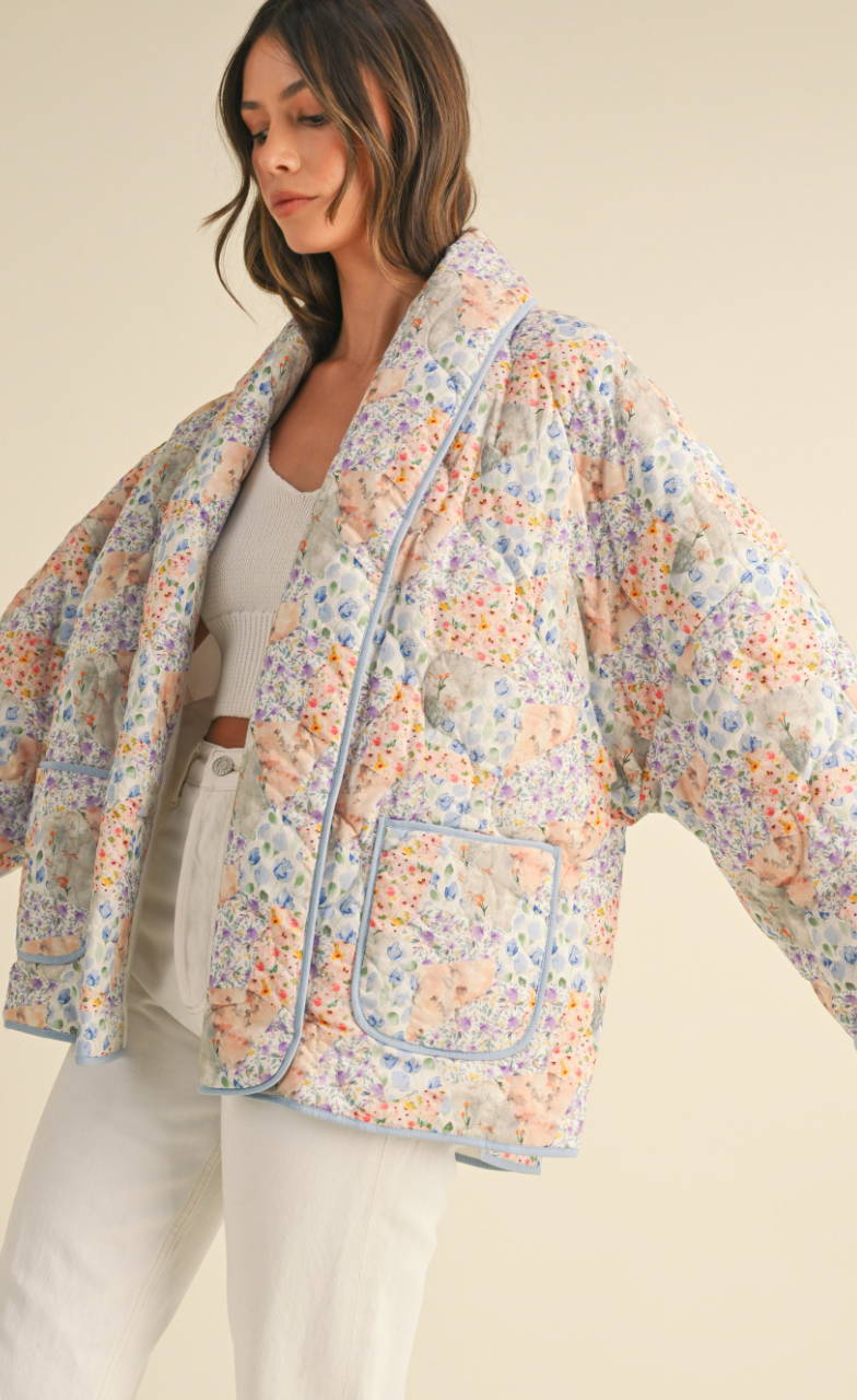 Patchwork Floral Quilted Jacket