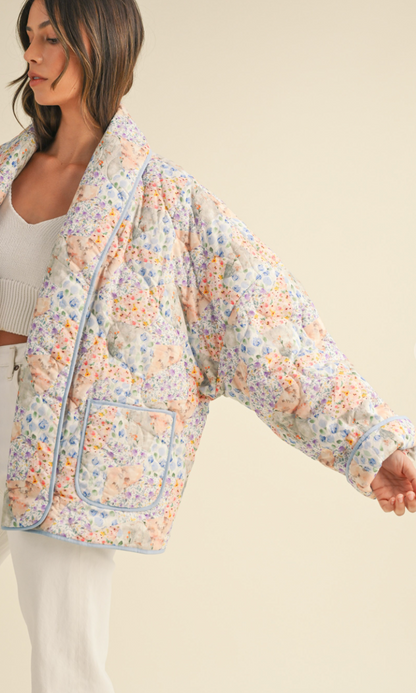 Patchwork Floral Quilted Jacket