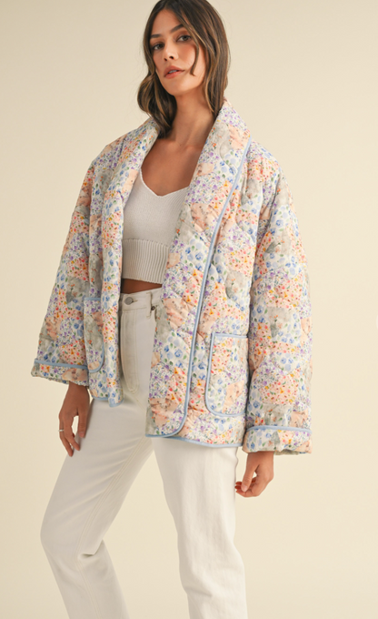 Patchwork Floral Quilted Jacket