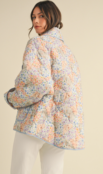 Patchwork Floral Quilted Jacket