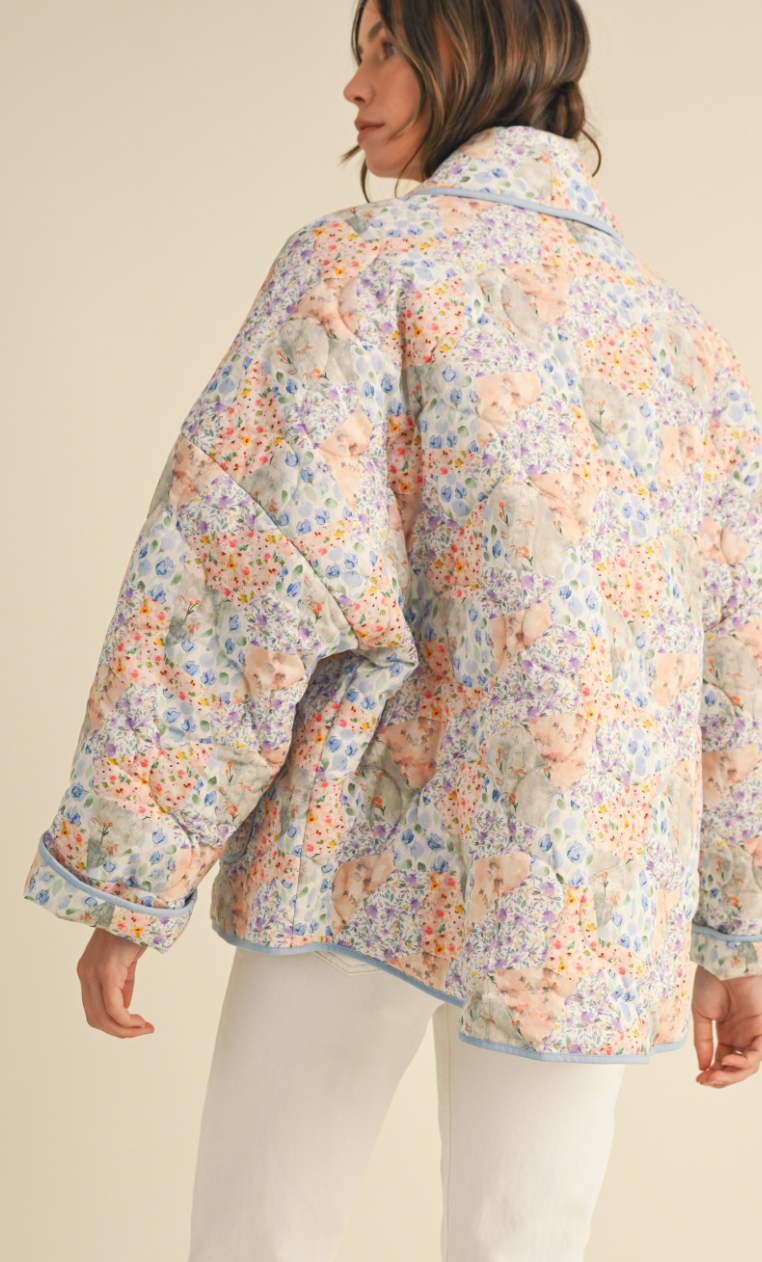 Patchwork Floral Quilted Jacket