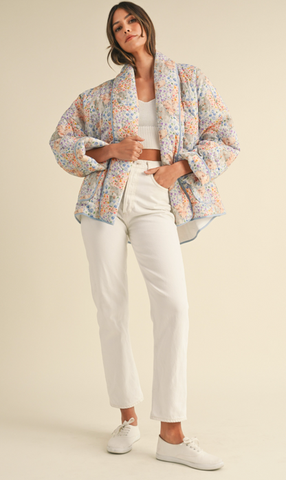 Patchwork Floral Quilted Jacket