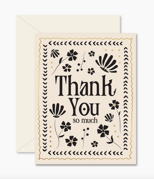 Mosaic Floral Thank You Card