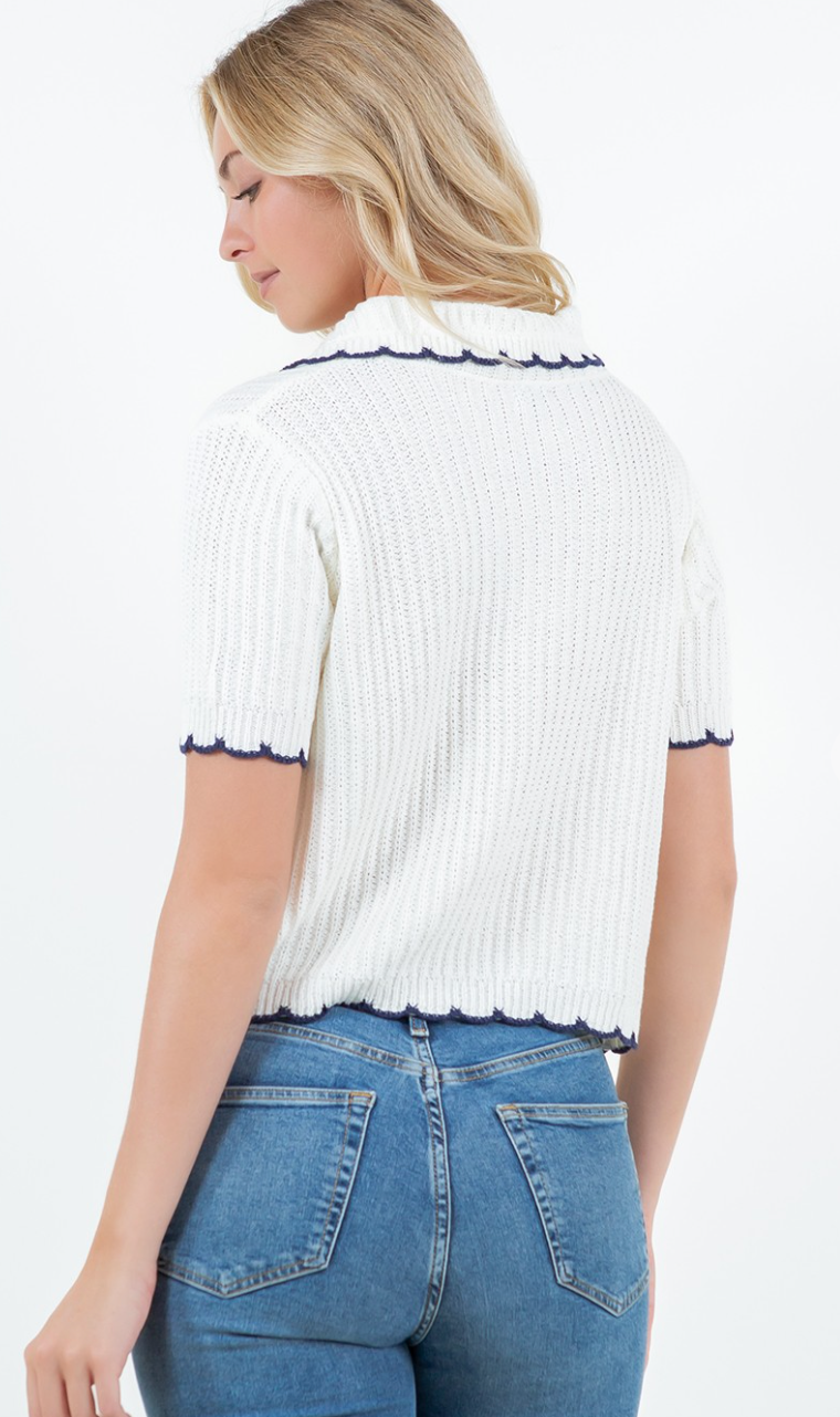 Stassi Ribbon Knit Top