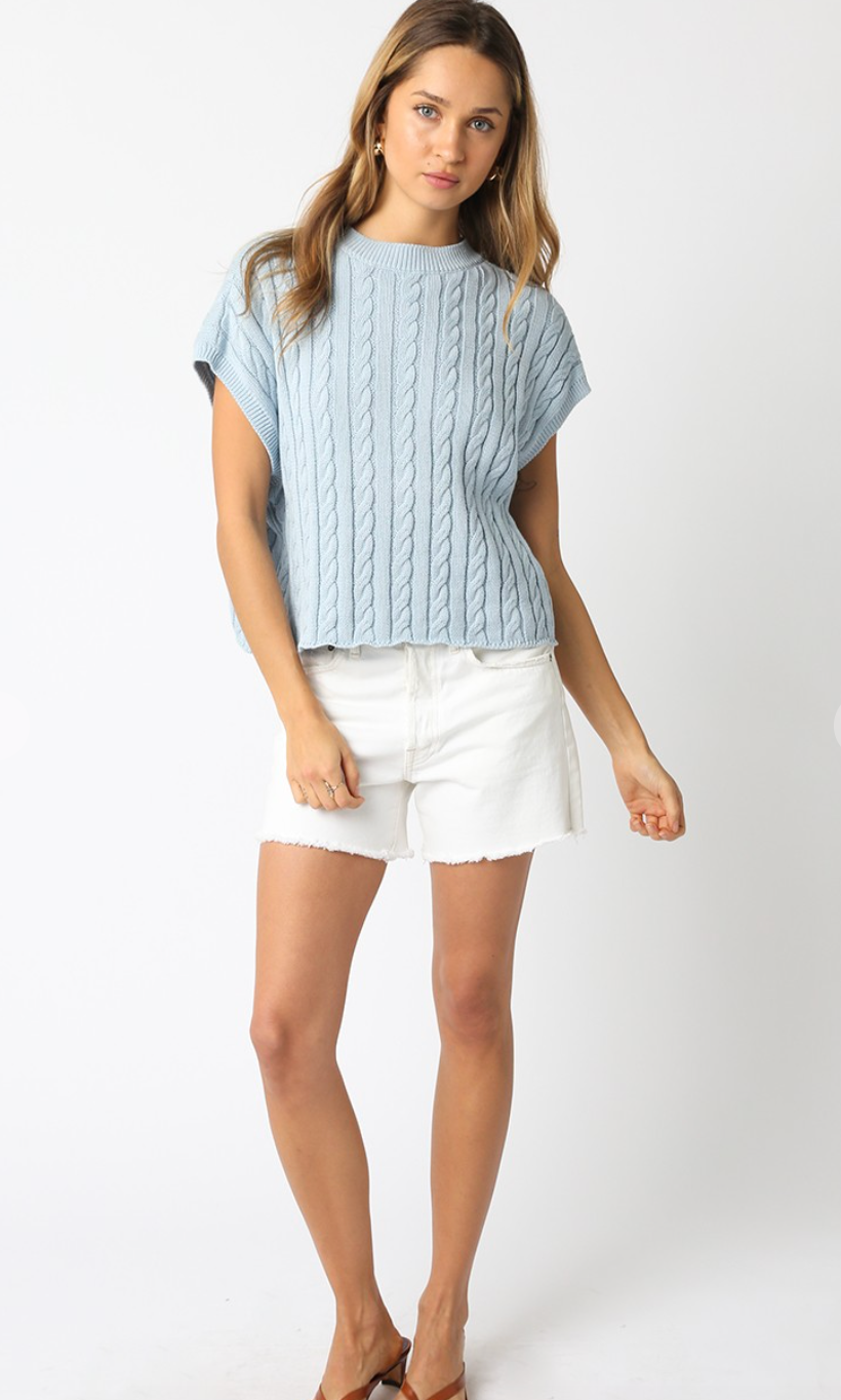 Eliana Sweater Top Sky