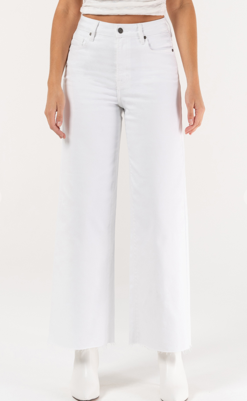 White Nori Wide Leg Pants