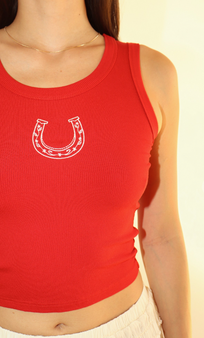 Horseshoe Embroidered Tank