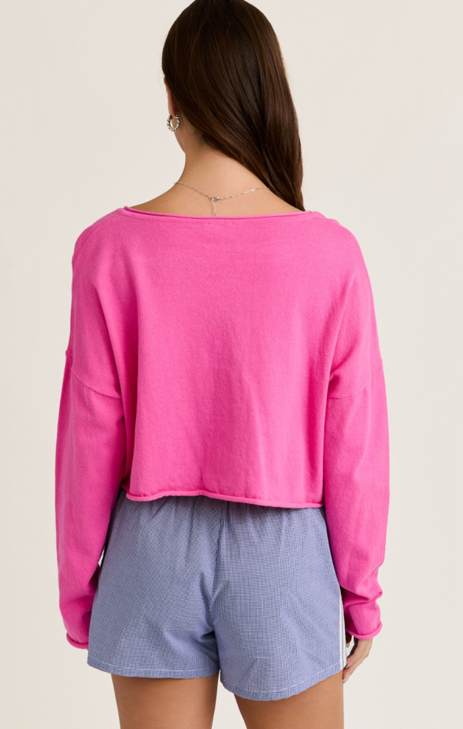 Pink V-neck Sweater