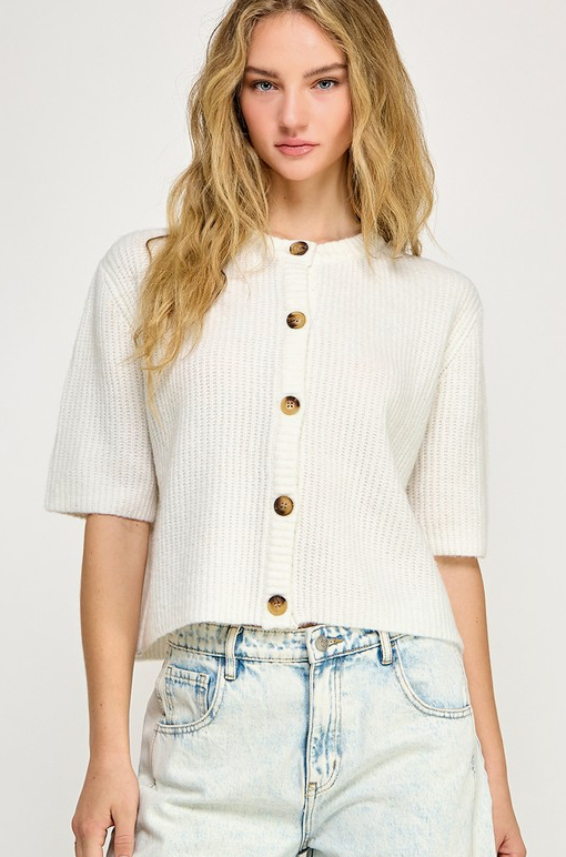 Loose Fit Button Down Sweater