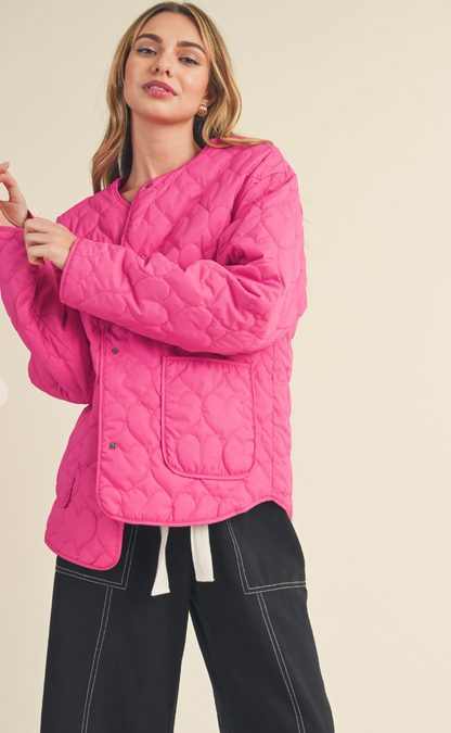 Quilted Heart Puffer Jacket