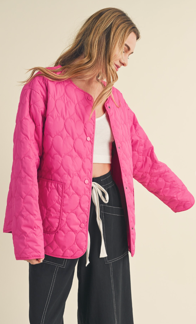 Quilted Heart Puffer Jacket