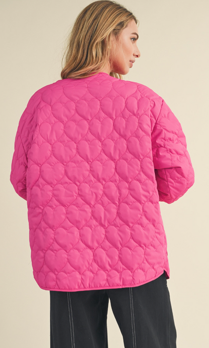 Quilted Heart Puffer Jacket