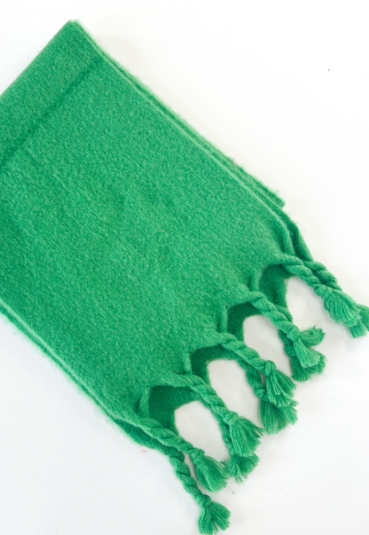 Green Chunky Blanket Scarf