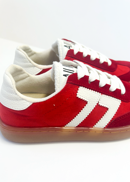 Matthew Stripe Sneakers Red