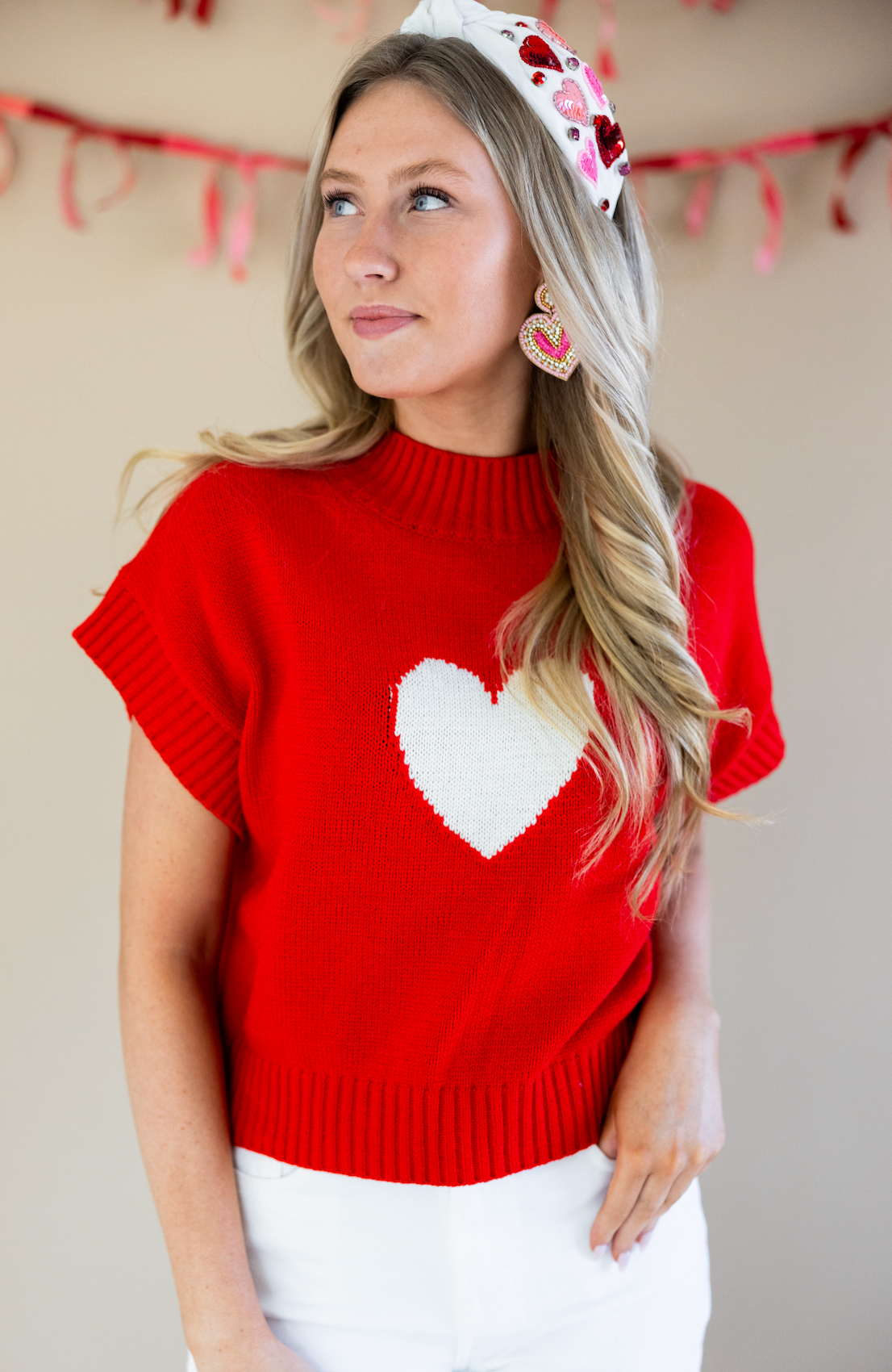 Heart Mock Knit Top