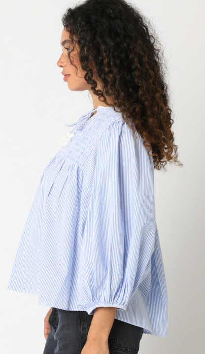 Becca Pinstripe Blouse