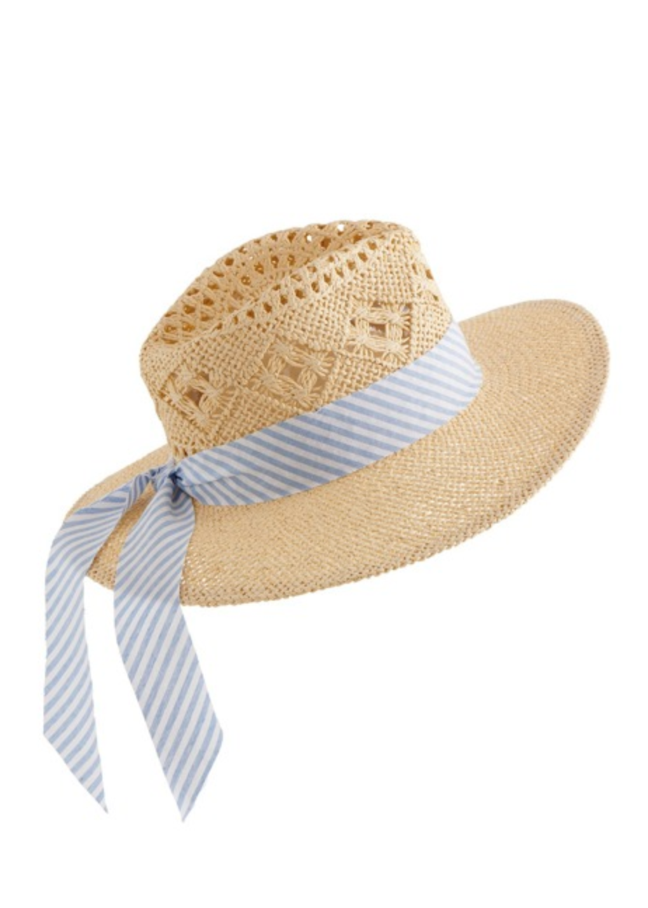 Mel Stripe Ribbon Hat