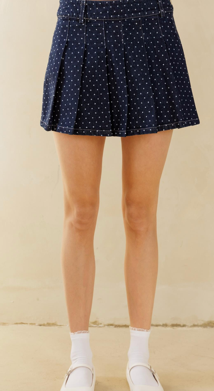 Denim Dot Top & Skirt Set of 2