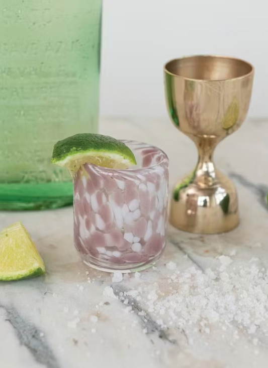 Pink Hand Blown Shot Glass