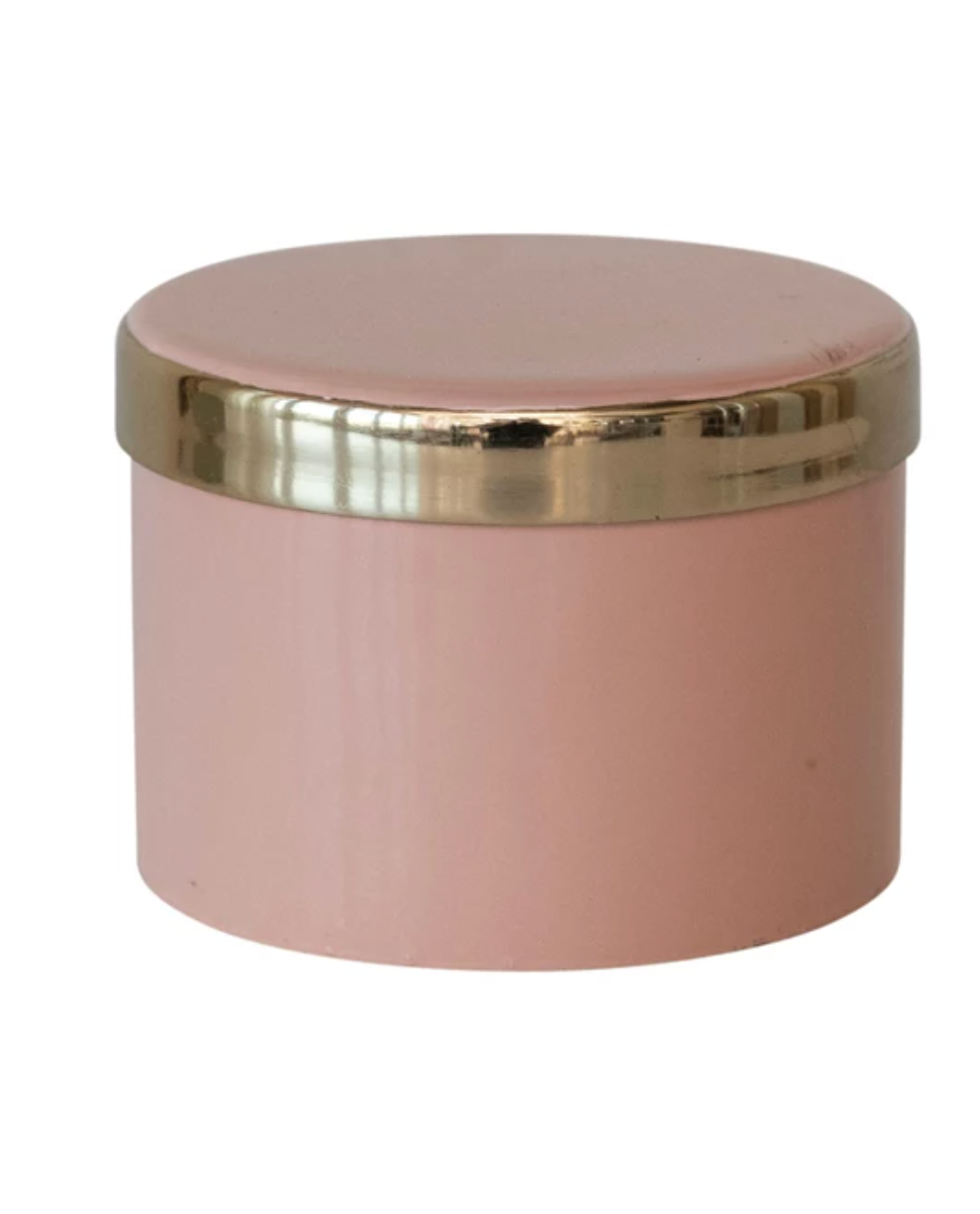 Decorative Enamel Box Pink