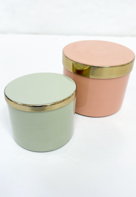 Decorative Enamel Box Pink