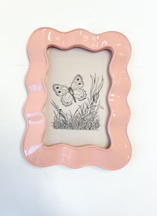 Wavy Resin Photo Frame - Pink