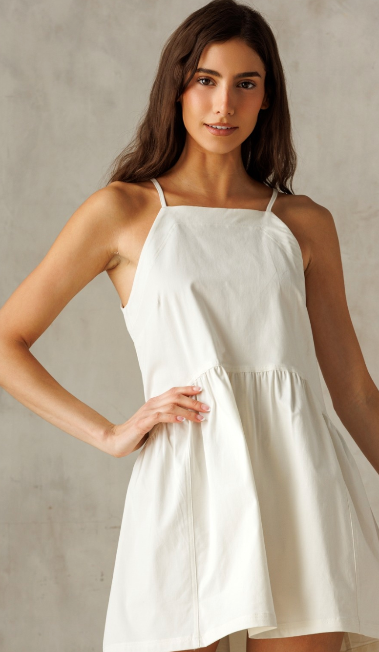 Jodie White Flare Dress