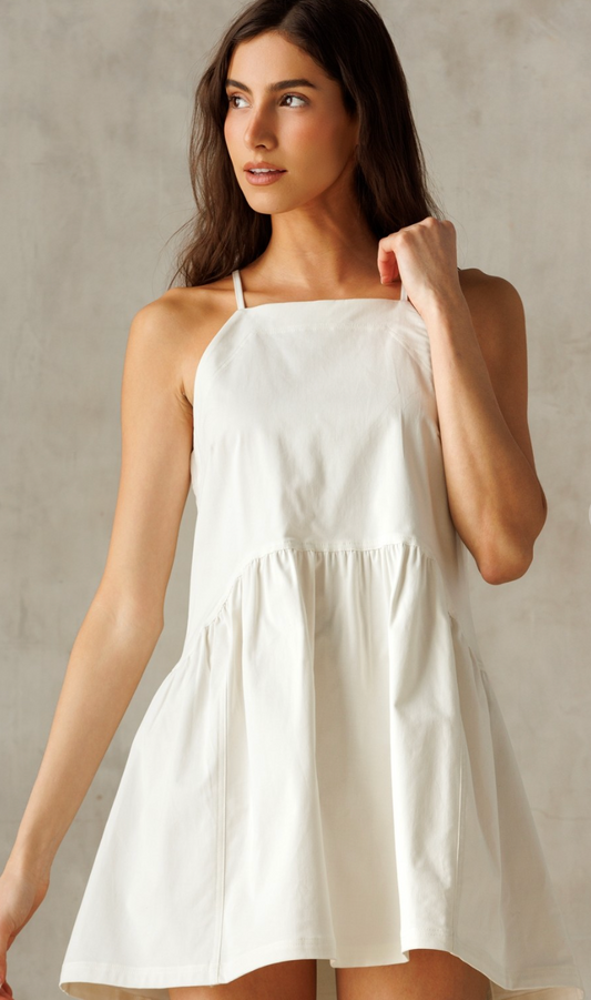 Jodie White Flare Dress