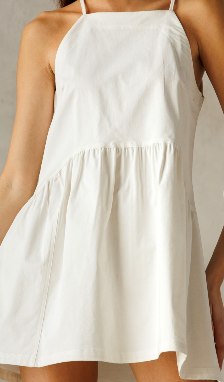 Jodie White Flare Dress