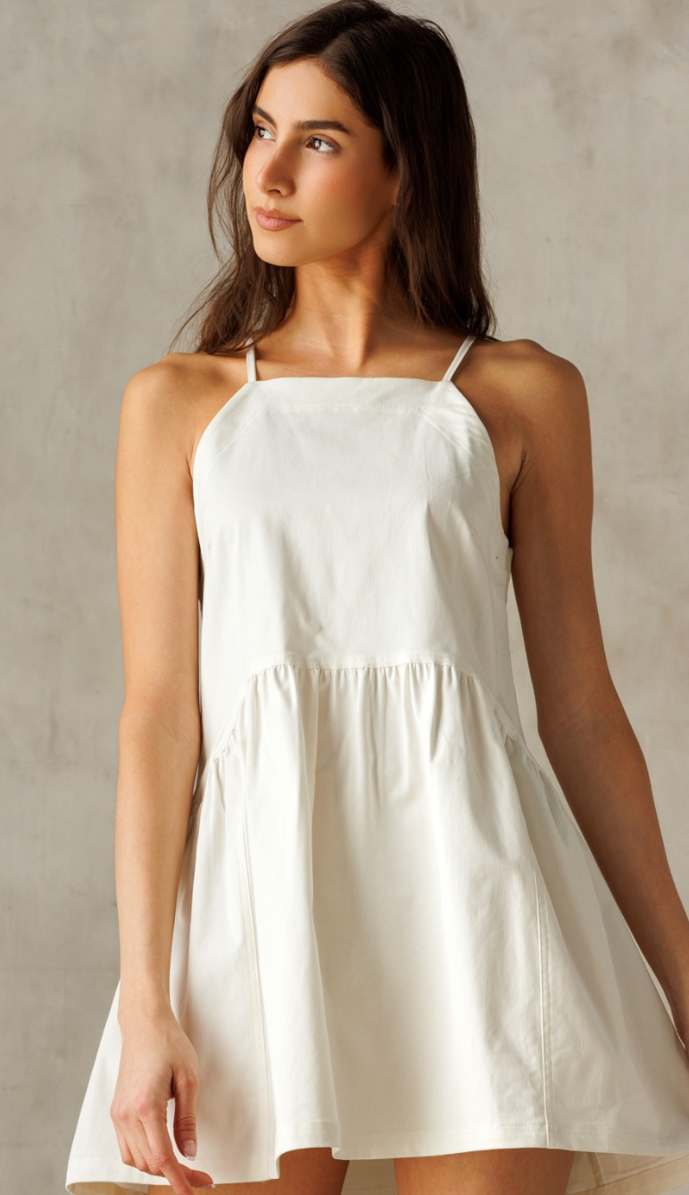 Jodie White Flare Dress