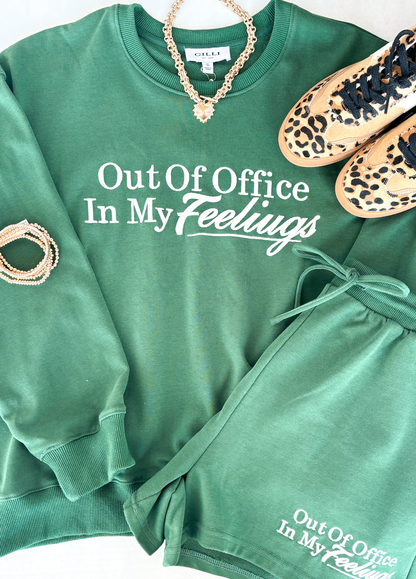 In My Feelings Sweatshirt Short Set of 2