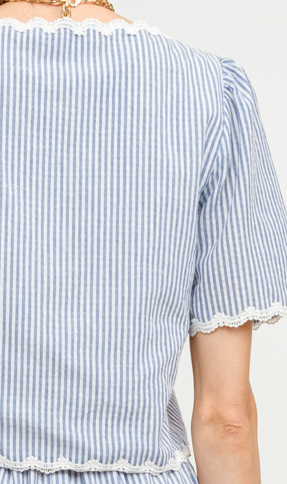 Yacht Club Stripe Tie Top