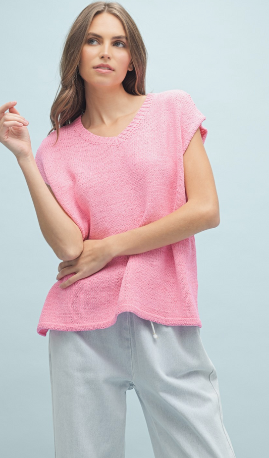 Pink Punch Knit Top